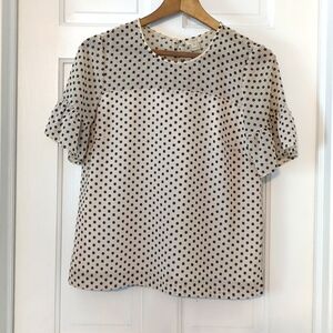 J.Crew Ruffle Sleeve Top